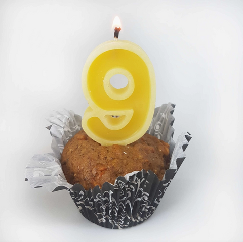 Number Beeswax Birthday Candles | Cake Topper | 0 to 9