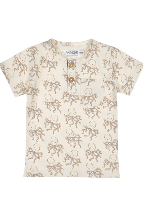 OK Kids Dirkje off white octopus t-shirt