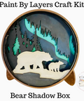Bear, PAint, Crafts, Shadow Box, Our Little Makery