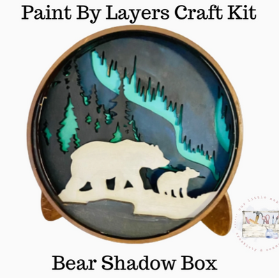 Bear, PAint, Crafts, Shadow Box, Our Little Makery