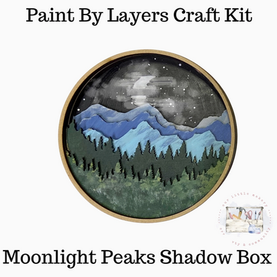 Paint By Layer, Paints, Crafts, Our Little Makery, Moonlight Peaks, Mountains