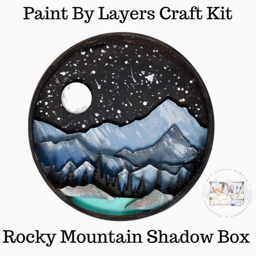 Paint By Layers, Crafts, Mountain, Rocky Mountains, Landscape, Kids, Our Little Makery