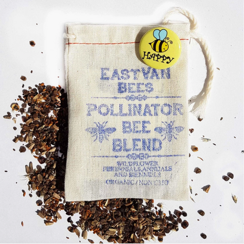 Bee Blend Wildflower Seed Pack W/ Pin | Bee Happy