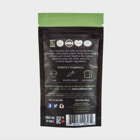 Rosemary Sage Infused Sea Salt | 40g