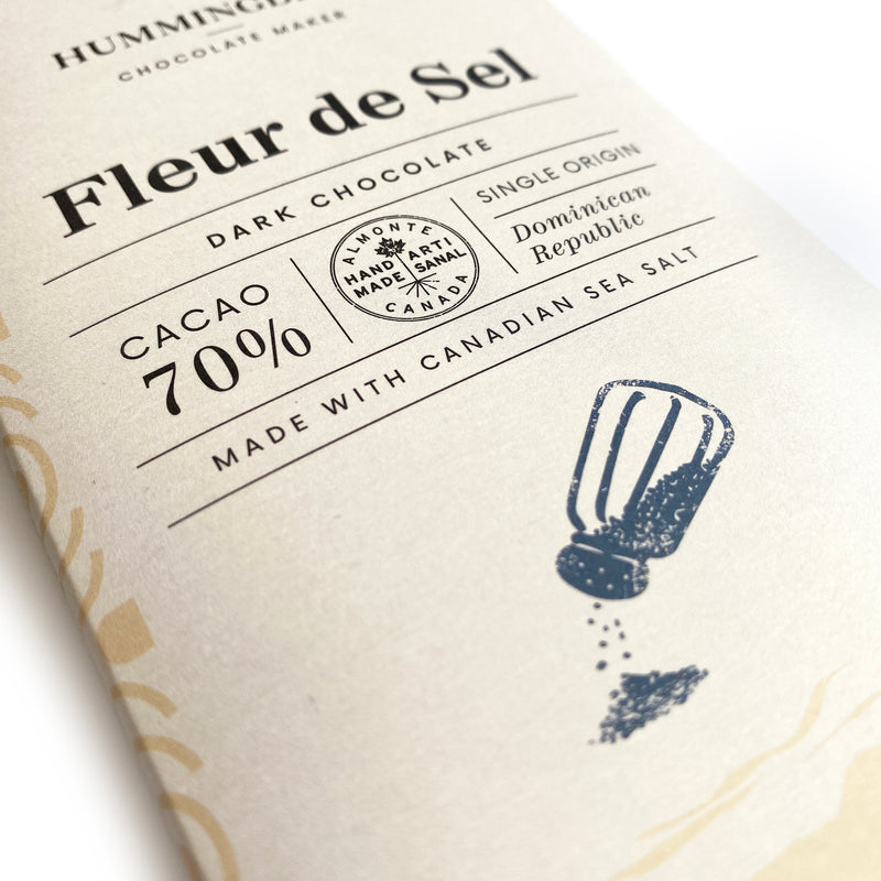 HUMMINGBIRD CHOCOLATE - FLEUR DE SEL 70% 28G