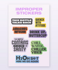 stickers, funny, fun, home, water bottles, mugs 