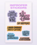 stickers, funny, fun, home, water bottle, mug