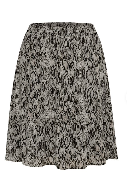 KAFFE - KACARMEN SKIRT | GREY SNAKE PRINT