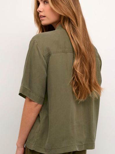 KAFFE - KAZILIA SHIRT - GRAPE LEAF