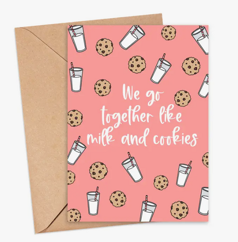 Milk And Cookies Love Card