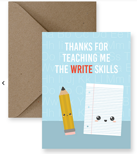 Thanks For The Write Skills | Card