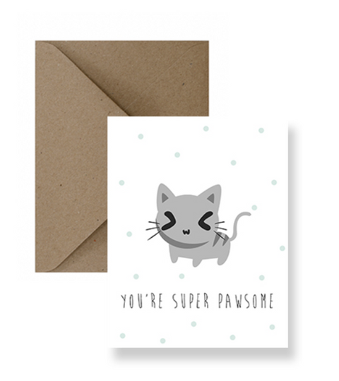 You're Super Pawsome Card