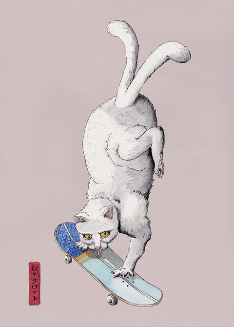 Jaclot - Cat On Skate Board Nekomata 2