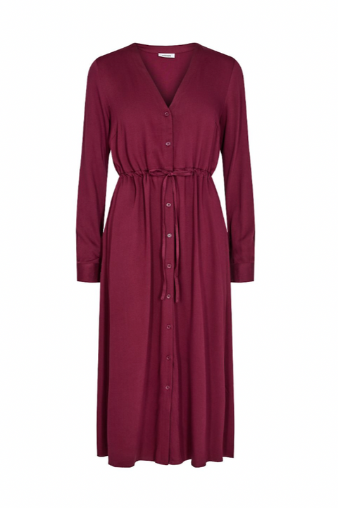 Minimum - W Niola Midi Dress In Burgundy