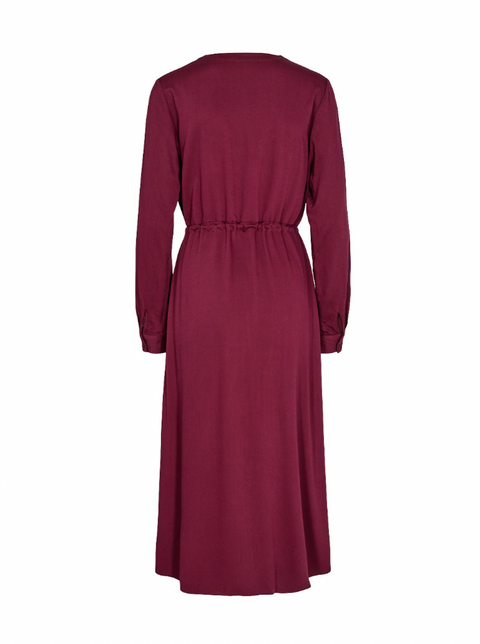 Minimum - W Niola Midi Dress In Burgundy