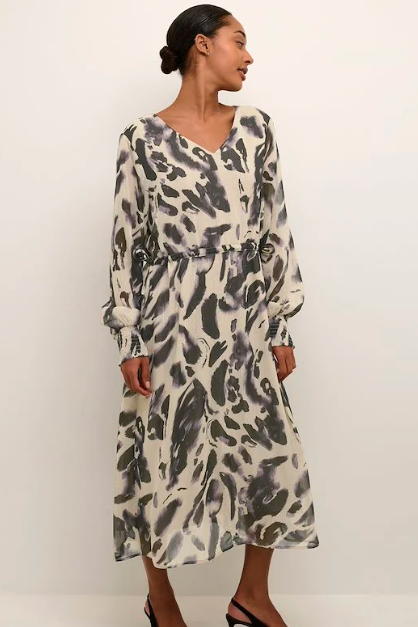 Kafina Dress - Black/Feather Gray