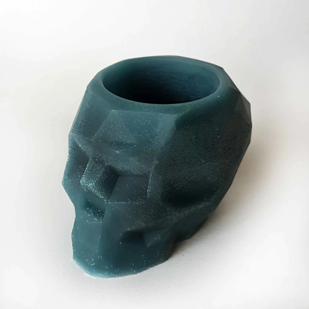 EASTVAN BEES - GEOMETRIC SKULL BEESWAX PLANTER - SUCCULENT - AIRPLANT -CANDLE HOLDER
