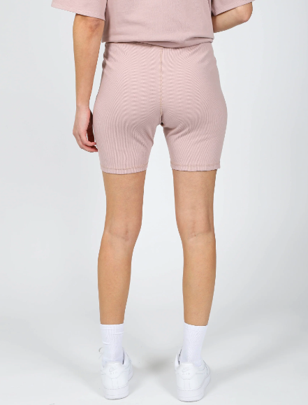 Ribbed Biker Short | Pink Smoke