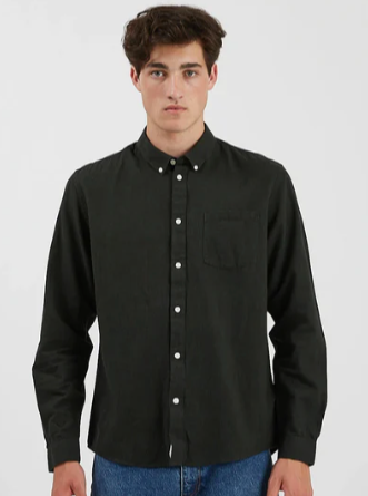 MEN's MINIMUM - JAY 3.0 LS SHIRT in RACING GREEN