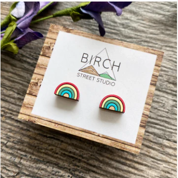 rainbow, earring, accessory, lgbtq