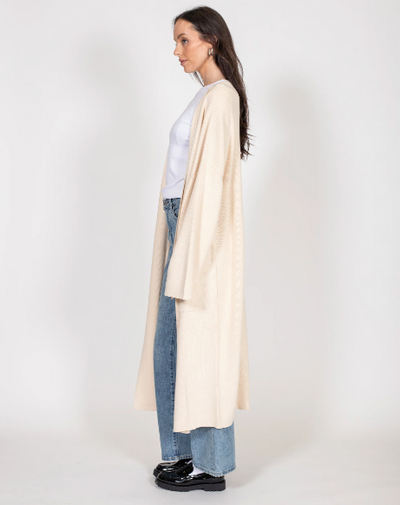 BRUNETTE THE LABEL - MATILDA OVERSIZED MAXI CARDIGAN | CREAM