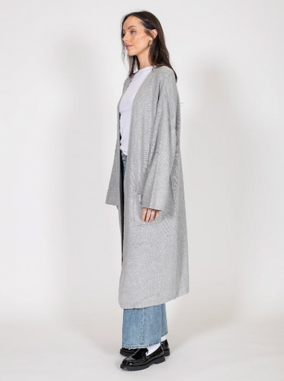 BRUNETTE THE LABEL - MATILDA OVERSIZED MAXI CARDIGAN | GREY