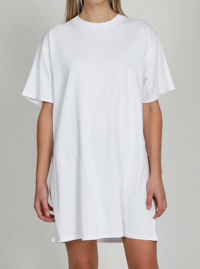 BRUNETTE THE LABEL - OVERSIZED TEE DRESS | WHITE