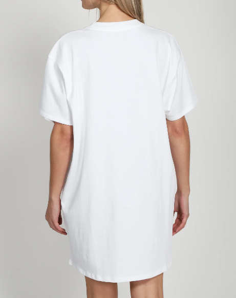 BRUNETTE THE LABEL - OVERSIZED TEE DRESS | WHITE