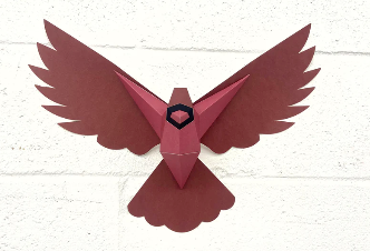 Low Poly Paper Kits - Cardinal In Flight