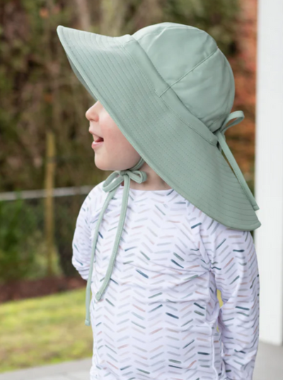 CURRENT TYED - LONG BRIM WATER BUCKET HAT | GREY GREEN