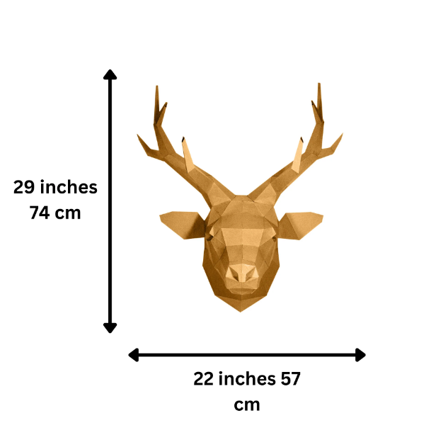 PAPERCRAFT - DEER HEAD ORIGAMI WALL ART