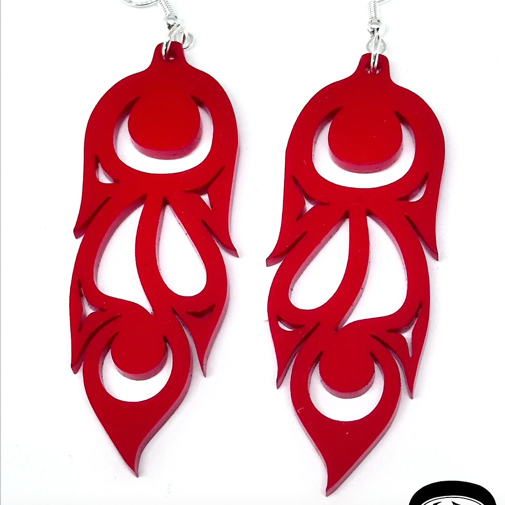 JADA CREATIONS - LARGE PHOENIX FEATHERS | RED ROSE