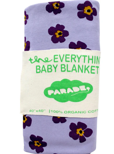 PARADE - ORGANIC BABY BLANKET in PANSIES