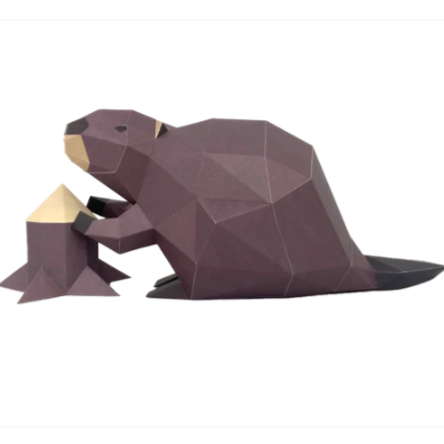 Low Poly Paper Kits - Leo The Beaver