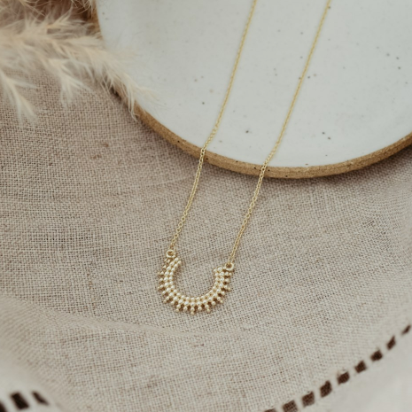 GLEE JEWELRY - CURVED LUCK NECKLACE | GOLD or SILVER