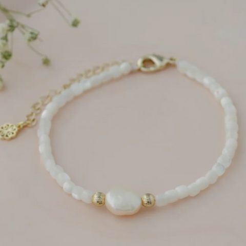 Bella Mother Of Pearl Bracelet | Gold Or Silver