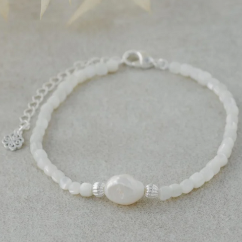 Bella Mother Of Pearl Bracelet | Gold Or Silver