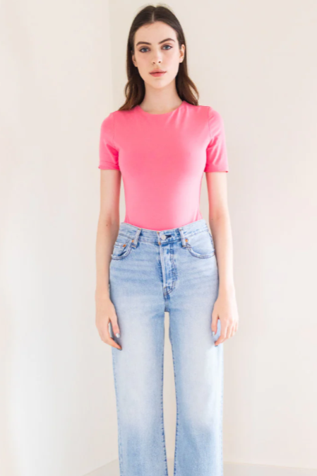 Pavani Tee Bodysuit | Pink