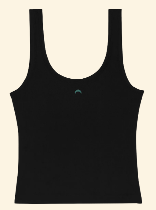 HUHA - SPORTY CROP TANK | BLACK