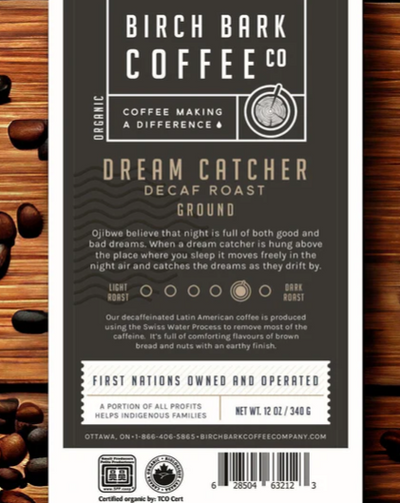 BIRCH BARK COFFEE - ORGANIC DREAM CATCHER DECAF ROAST | GROUND