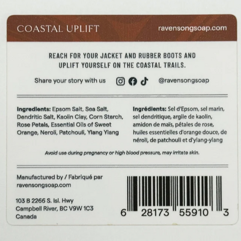 Coastal Uplift (Romance) Herbal Sea Bath 150G, 400G, or 1Kg