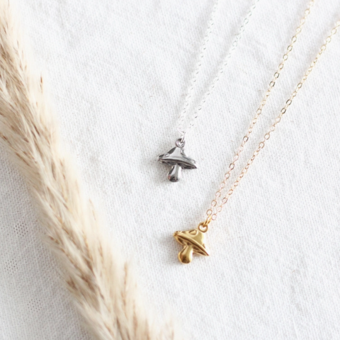 Mushroom Necklace | Gold Or Silver