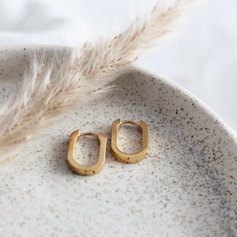 Oval Huggie Hoops | Gold Or Silver