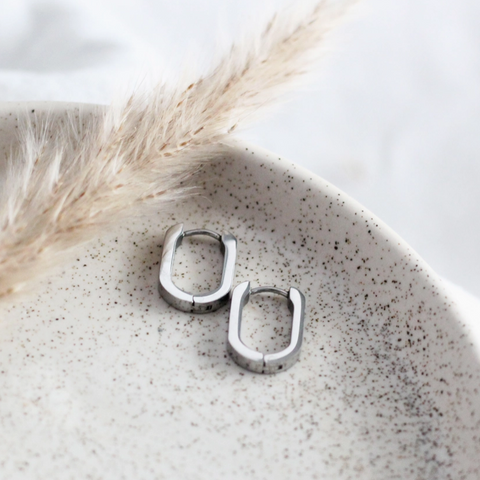 Oval Huggie Hoops | Gold Or Silver