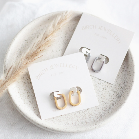 Oval Huggie Hoops | Gold Or Silver