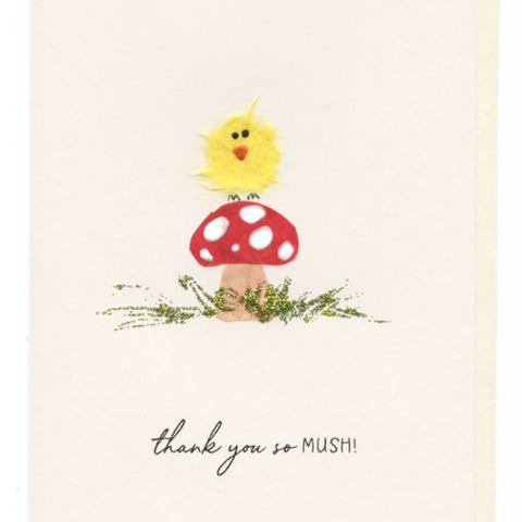 Flaunt - Card | Thank You So Mush (Chick On A Mushroom)