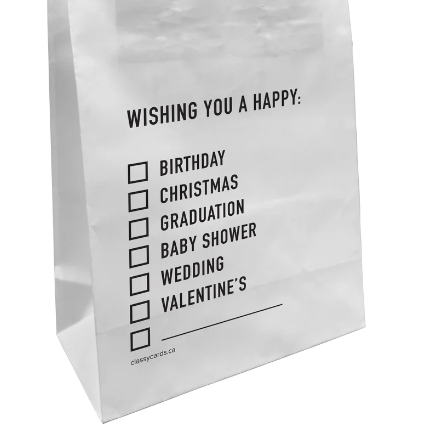 CLASSY CARDS - ALL OCCASIONS GIFT BAG (BIRTHDAY, XMAS, BABY SHOWER, WEDDING)