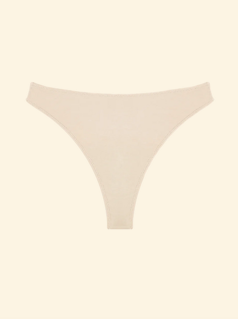 High Rise Thong | Beige