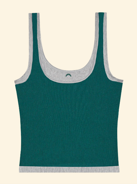 Sporty Crop Tank | Grey