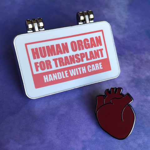 Rad Girl Creations -  Organs On Ice Pin | Heart Transplant